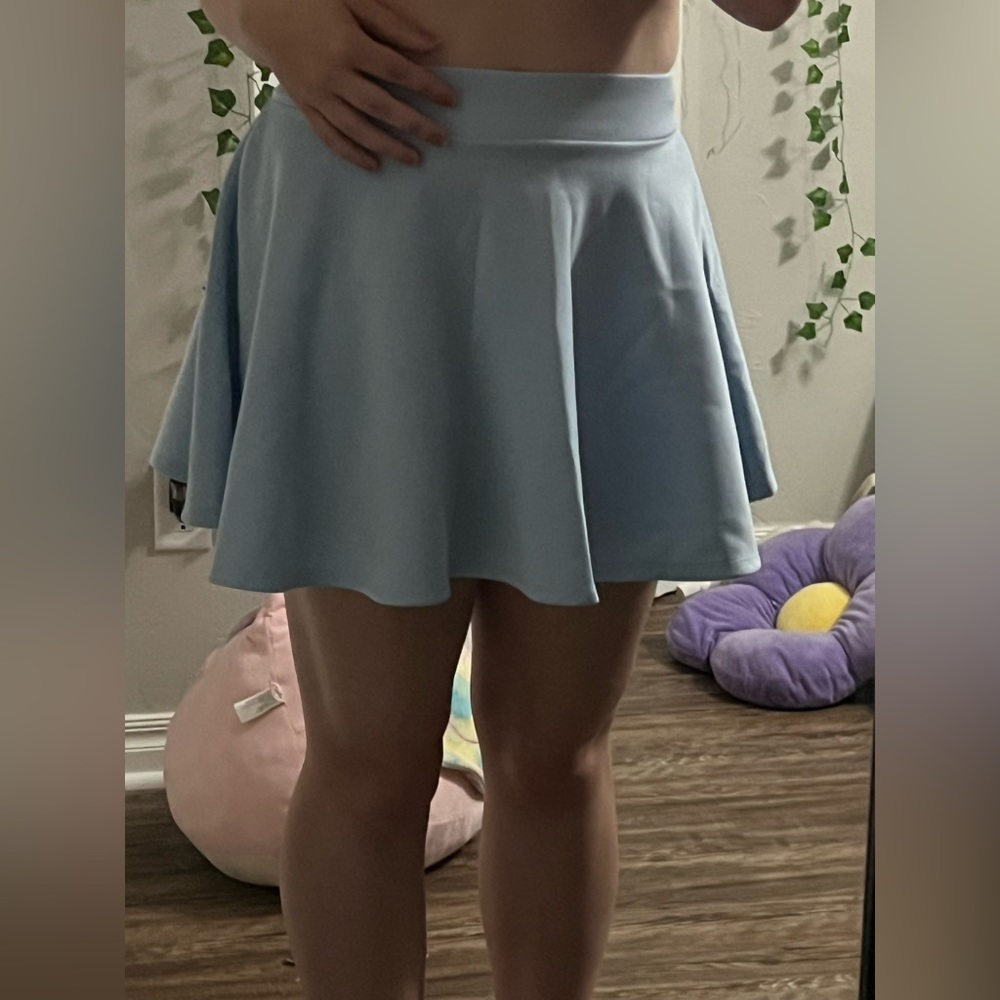 Light blue flowy skirt